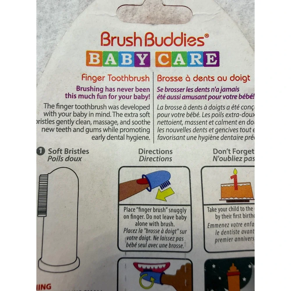 Brush Buddies Baby Care Finger Toothbrush Clear Soft Bristle 0-3 Years 00515-144